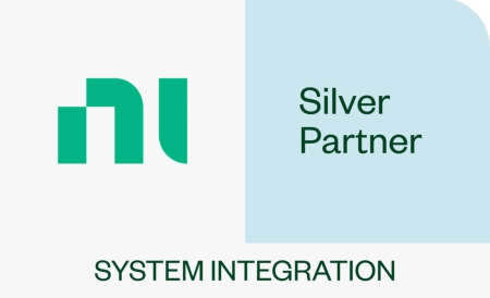 Logo  von NI Silber Partner mit dem Schwerpunkt System Integration.